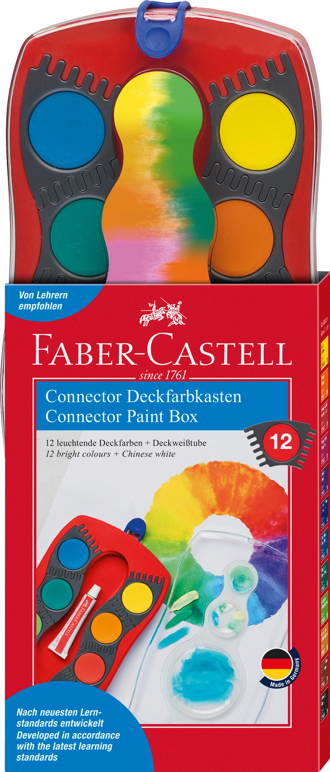 Faber-Castell - Connector maleboks 12 farver - rød thumbnail-10