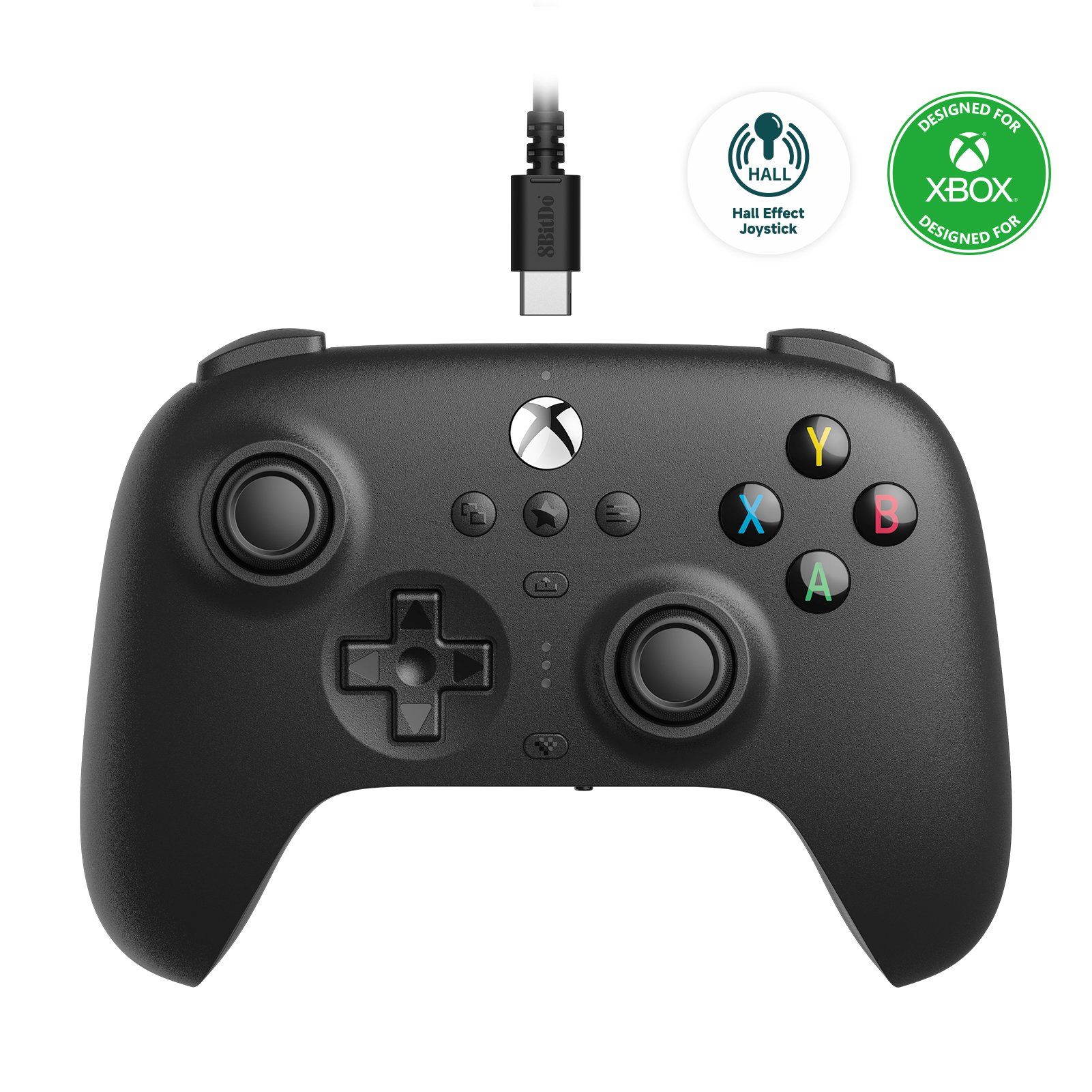 8BitDo Ultimate Wired Controller for Xbox Hall Ed/Black - Videospill og konsoller