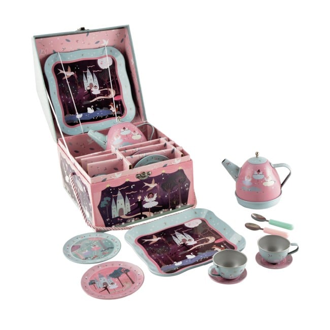 FLOSS & ROCK - Enchanted Musical Tin Tea Set in House Case - (41P3652)