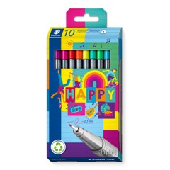 Staedtler - Triplus Fineliner Happy, 10 pcs (334 C10 HA)