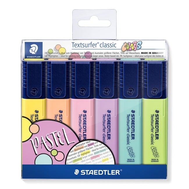 Staedtler - Textsurfer Classic Past, 6 stk. - overstregningstusch