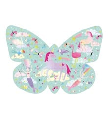 FLOSS & ROCK - Fantasy 80pc " Butterfly"  Shaped Jigsaw with Shaped Box  - (38P3436)