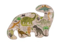 FLOSS & ROCK - Dino 80pc "Dino" Shaped Jigsaw with Shaped Box  - (38P3437)