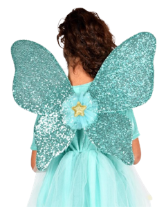 Den Goda Fen - Wings w. Sequin Mint Green (50 cm) (F3550)