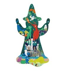 FLOSS & ROCK Spellbound 80pc "Wizard" Shaped Jigsaw with Shaped Box  - 42P6342