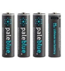 Pale Blue - USB-C Rechargeable AA Batteries - 4 Pack