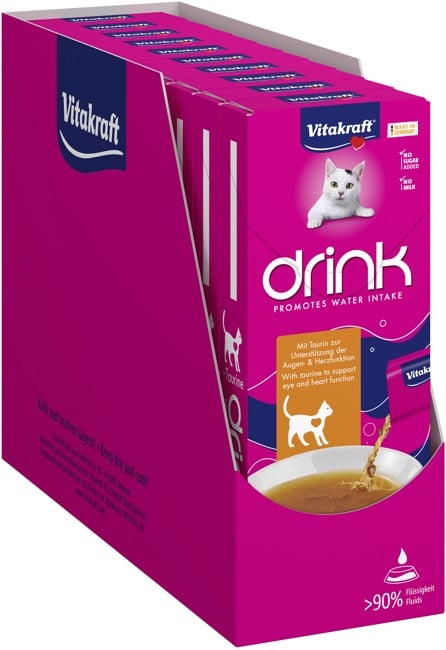 Vitakraft - 10 x Drink med smag af kylling med tilsat taurin 5x30g