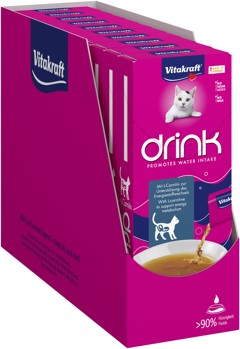 Vitakraft - 10 x Drink med smag af laks og L-Carnitin 5x30g