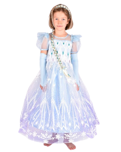 Den Goda Fen - Princess dress - Frozen Blue (98-104 cm) (F65010)