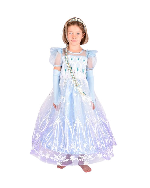 Den Goda Fen - Princess dress - Frozen Blue (110-116 cm) (F65015)