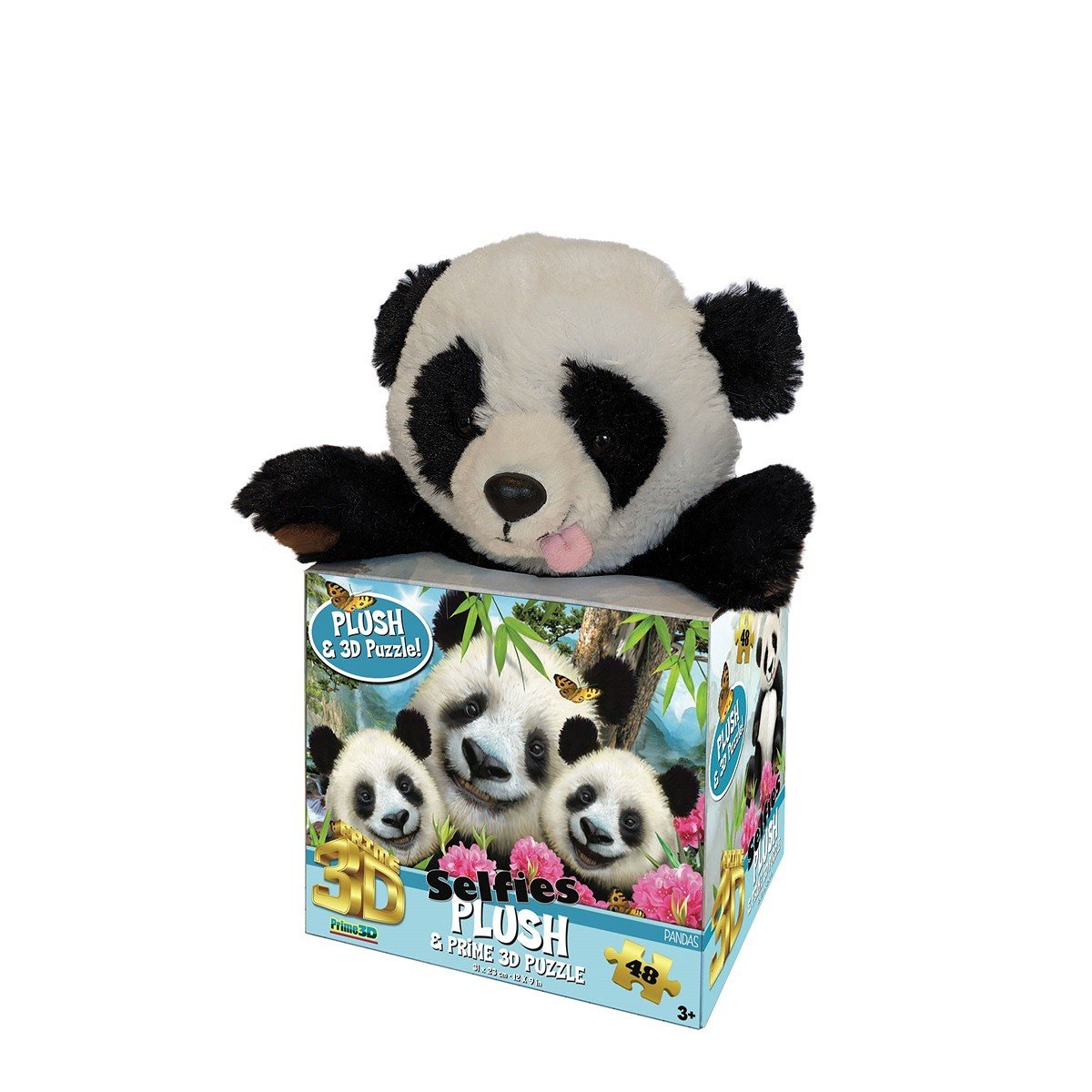 Robetoy - Puzzle 3D w. Plush Panda (48 pcs) (28857) - Leker