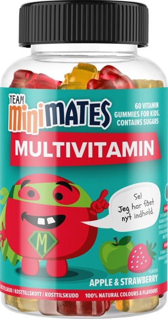 Team MiniMates - Multivitamin Æble & Jordbær 60 stk