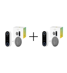Hombli - Smart Doorbell 2 Promo Pack (Doorbell 2 + Chime 2) White - BUNDLE with 2x