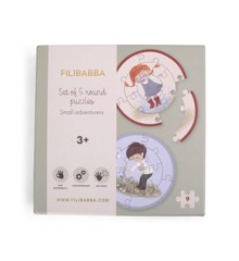 Filibabba - Set of 5 round puzzles - Small adventurers - (FI-03321)