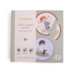 Filibabba - Set of 5 round puzzles - Small adventurers - (FI-03321)