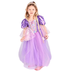 Den Goda Fen - Princess Dress w. Braid - Purple (98-104 cm) (F66621)