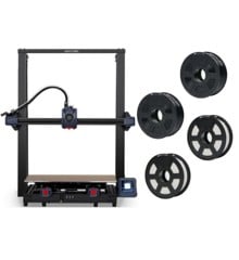Anycubic - Kobra 2 Max 3D Printer, 2x ST-PLA 1.75 mm1 kg Filament Black & 2x ST-PLA 1.75 mm 1 kg Filament White (CCTree) - Bundle