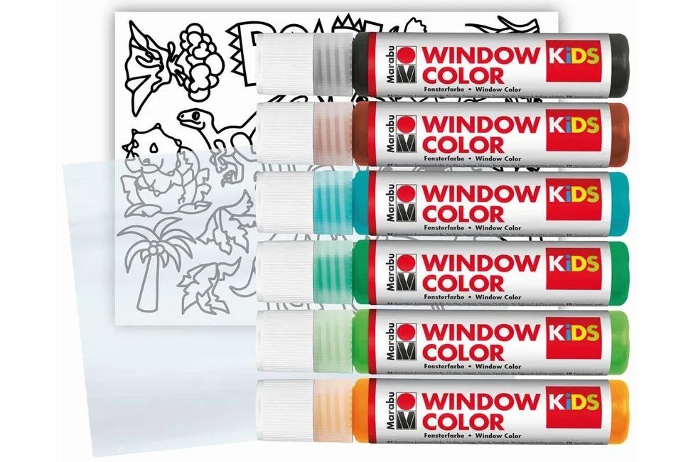 Marabu - Fun & Fancy Window Color 6x25ml - Dinosaur (822508)