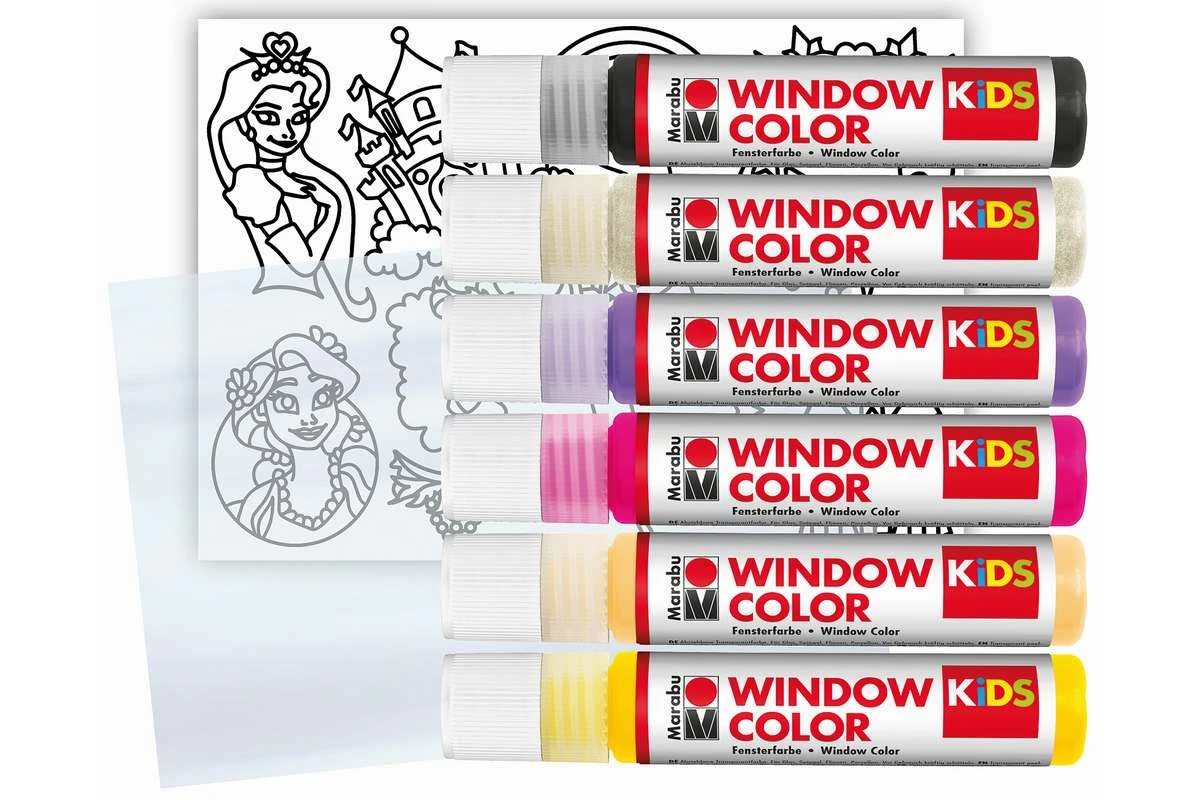 Marabu - Fun&Fancy Window Color 6x25ml - Princess (822509) - Leker
