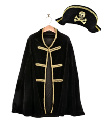 Den Goda Fen - Pirate cape & hat (98-128 cm) (F7585)