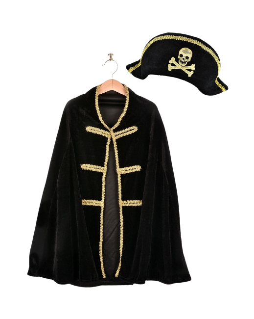 Den Goda Fen - Pirate cape & hat (98-128 cm) (F7585)