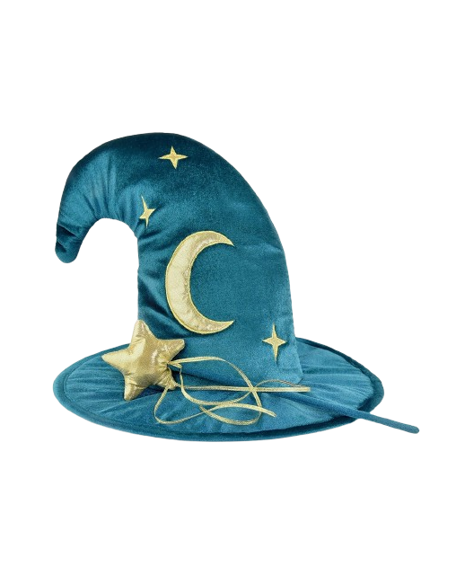 Den Goda Fen - Velvet Wiard hat & wand (F77601)