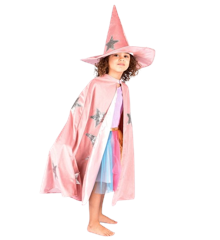 Den Goda Fen - Velvet Cape w. Hat - Dusty Pink (3-8 years) (F77602)