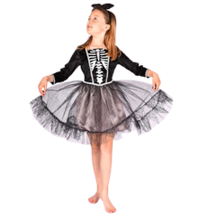 Den Goda Fen - Skeleton Dress w. Headband (110-116 cm) (F77732)