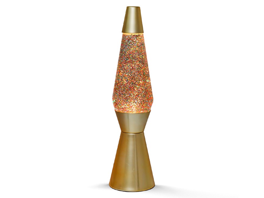 iTotal - Lava Lamp 36 cm - Golden Glitter (XL1770)