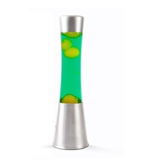 iTotal - Lava Lamp 40 cm - Silver Base, Green Liquid and Yellow Wax (XL2346)