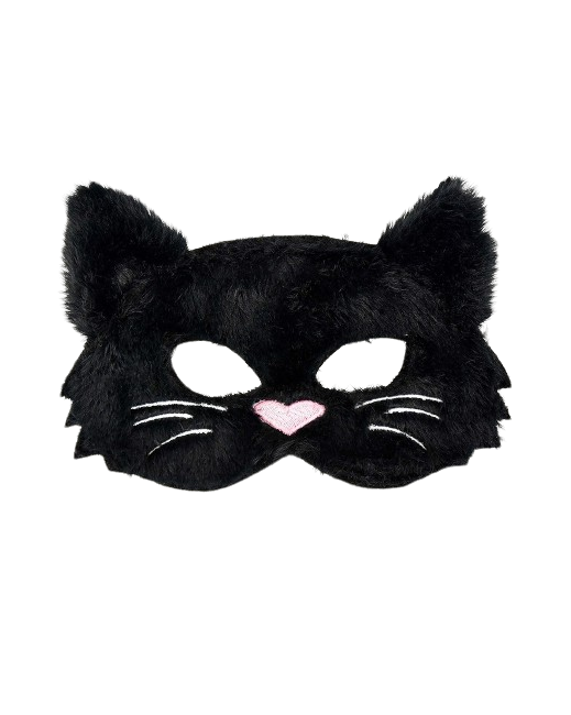 Den Goda Fen - Fluffy Black Cat Mask (F85012)