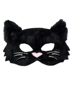 Den Goda Fen - Fluffy Black Cat Mask (F85012)