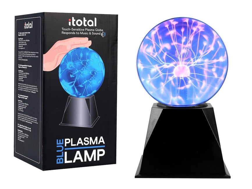 iTotal - Blå Plasma Lampe - Stor (15,5 cm)