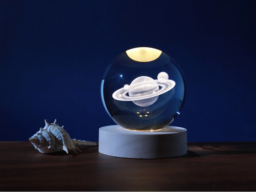 iTotal - Crystal Ball Lamp small - Saturn (XL2714)