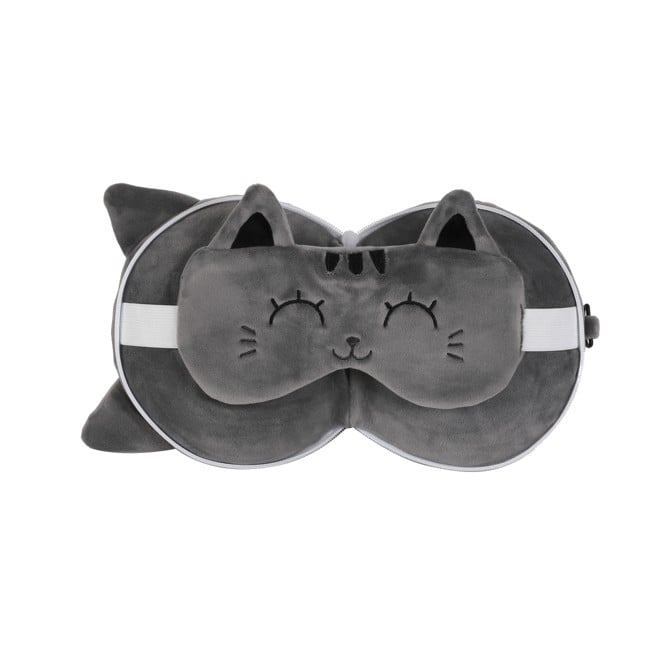 iTotal - Pillow with Sleep Mask - Grey Cat (XL2529)