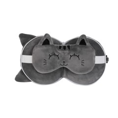 iTotal - Pude med Sovemaske - Grey Cat