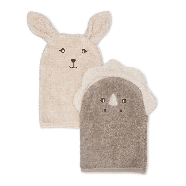 That's Mine - Michi Wash Cloth 2 pcs Bunny & Dino