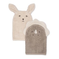 That's Mine - Michi Wash Cloth 2 pcs Bunny & Dino