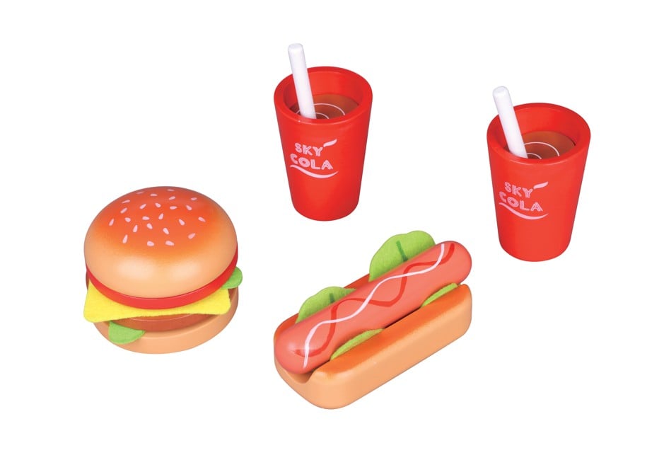 Small Wood - Lunch for Two – Hamburger and Hot Dog Set Menu (L40152)