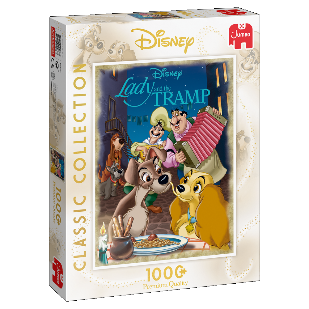 Jumbo - Disney Classic Collection: Lady&The Tramp (1000 pieces) (JUM9486) - Leker