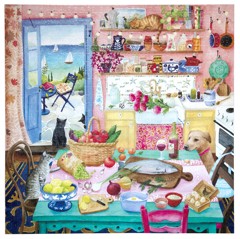 eeBoo - Puslespil 1000 brk - Pink kitchen