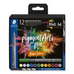 Staedtler - Brush Pen Pigment Natur, 12 Stk