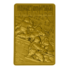 Teenage Mutant Ninja Turtles Limited Edition 24k Gold Plated Comic Book Cover Ingot