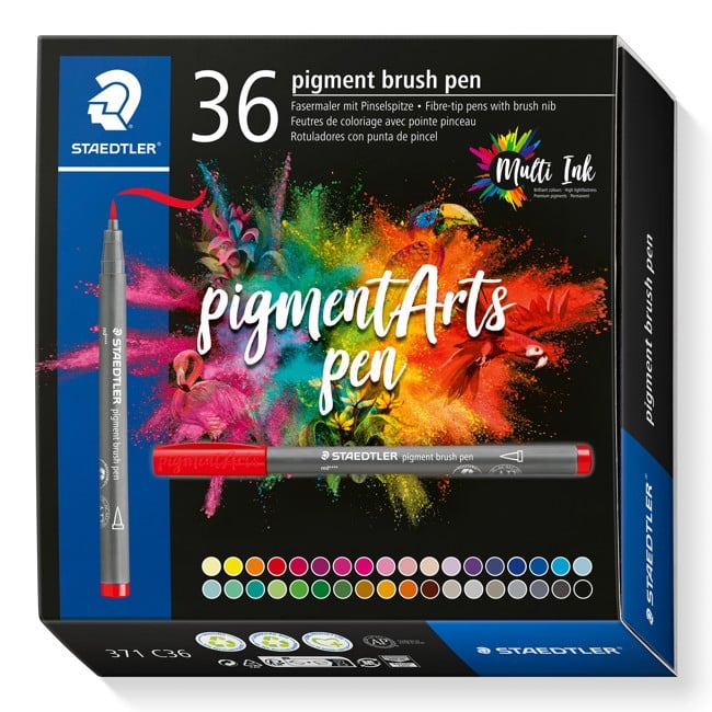 Staedtler - Brush Pen Pigment, 36 pcs (371 C36)