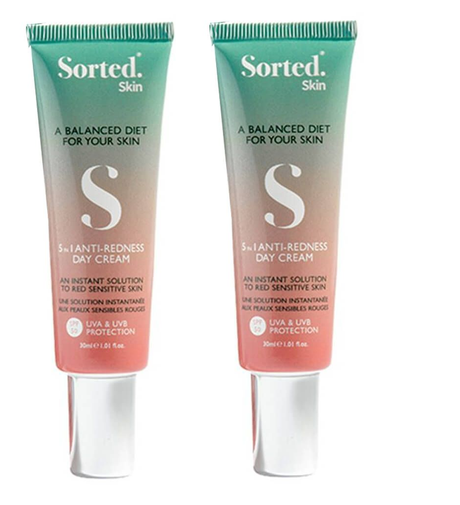 Sorted Skin - 2 x 5 in 1 Anti-Redness Day Cream - SPF50 - Skjønnhet