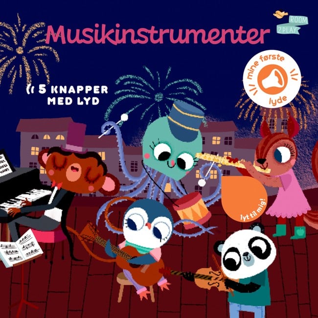 Room2Play - Pegebog med lyd - Musikinstrumenter (Danish) - (R2P1093)