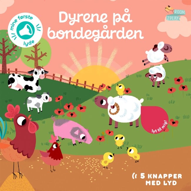 Room2Play - Pegebog med lyd - Dyrene på bondegården (Danish) - (R2P1116)