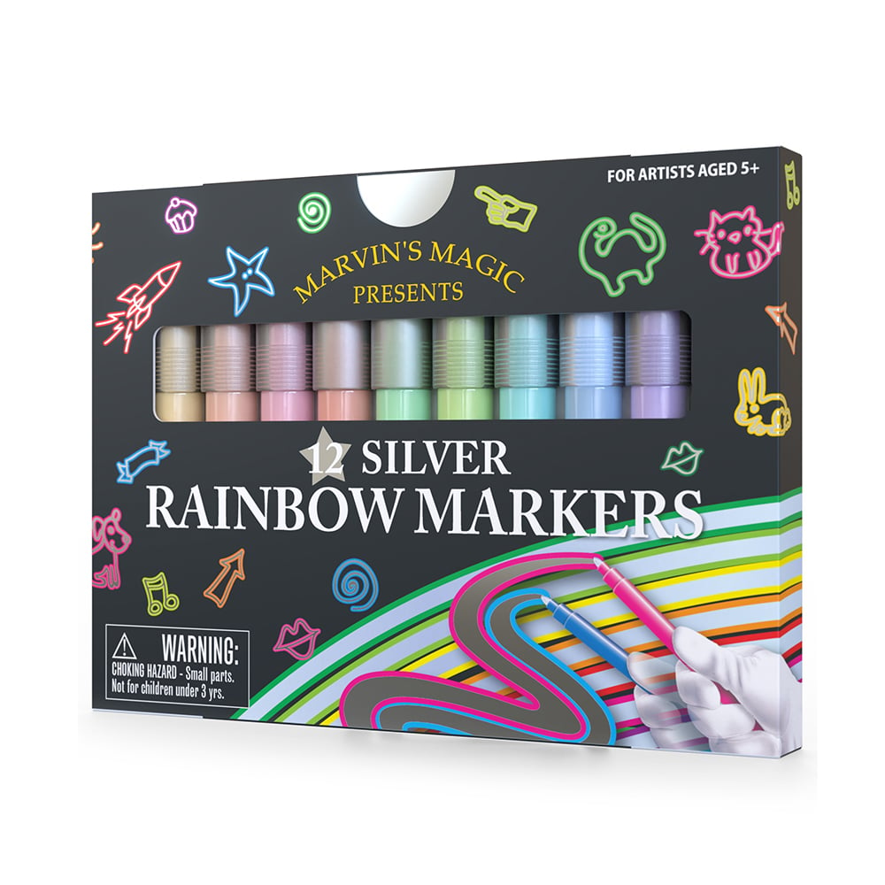 Marvins Magic - Silver Rainbow Markers - (MMART002) - Leker