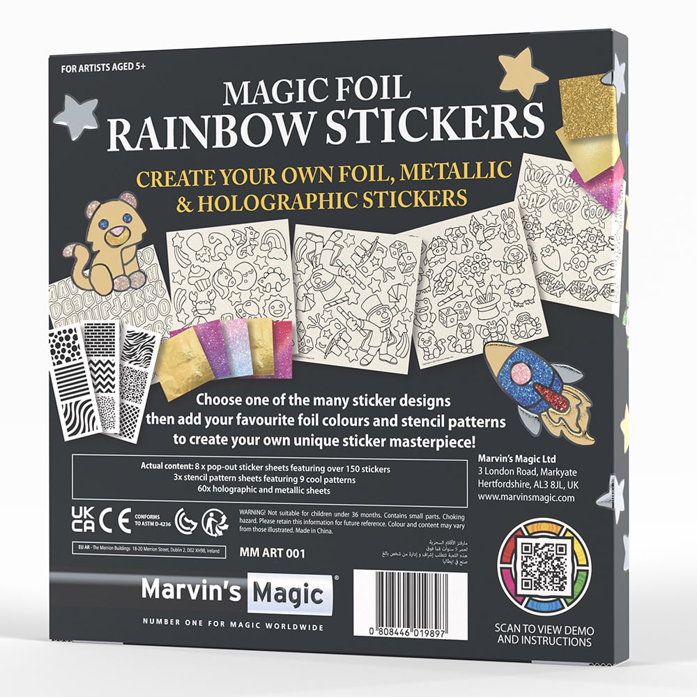 Marvins Magic - Magic Foil Rainbow Stickers - (MMART001) - Leker