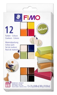 FIMO - Soft Sæt 12x25g - Natur